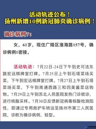 扬州疫情最新消息今天新增行动轨迹(扬州疫情最新消息今天新增2例)